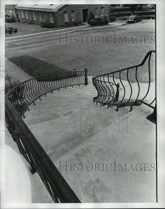 1978 Manning Hall's stairwell in Talladega, Alabama - Historic Images