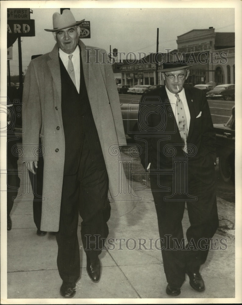 1962 Press Photo James E. Folsom, ex governor and unidentified man, Alabama - Historic Images