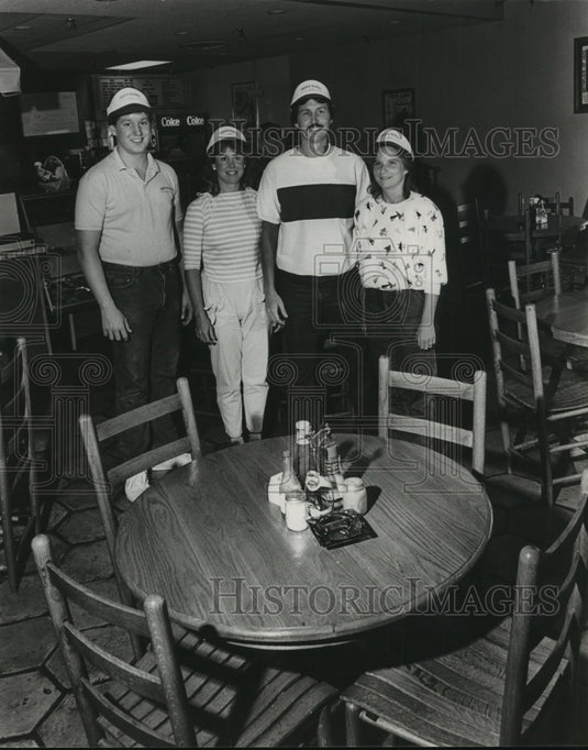 1986, Brookwood Village, French Deli, Rick Blackerby & employees, AL - Historic Images
