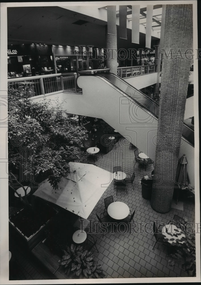 1987, inside dining area at Brookwood Mall - abna14116 - Historic Images