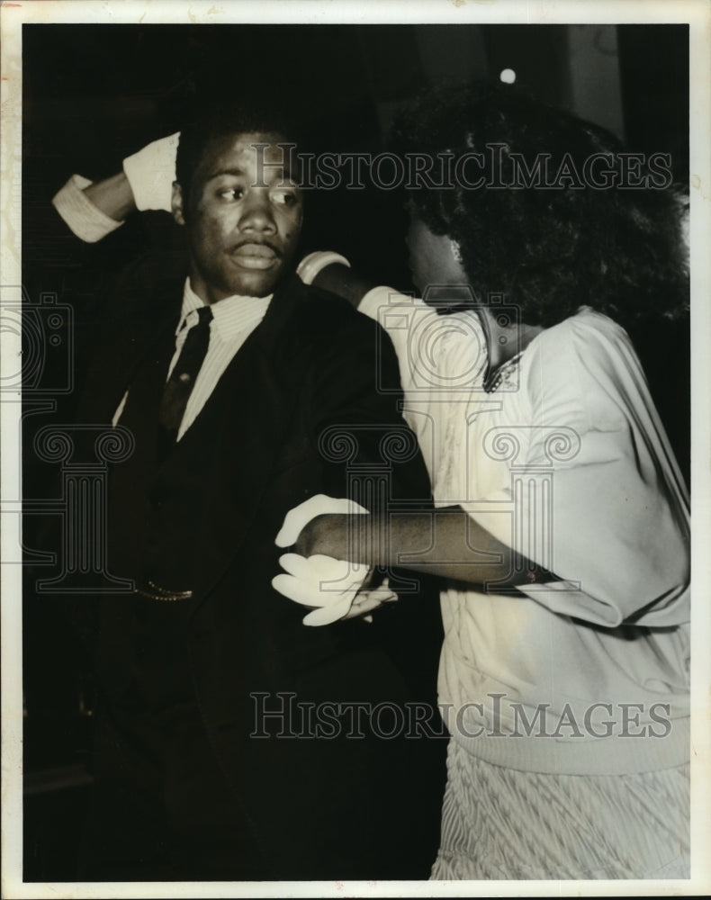 1979 Cynthia Brown and Eric Kelly Demonstrate Disco Moves, Alabama - Historic Images
