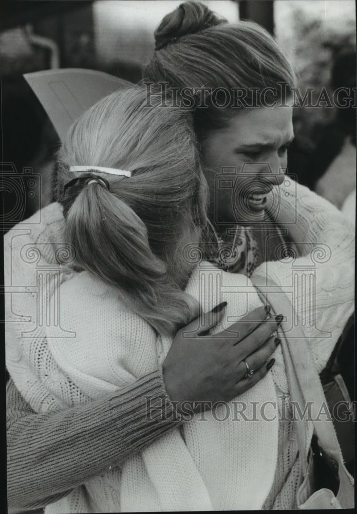 1980, Students comfort each other at Hueytown High - abna14329 - Historic Images