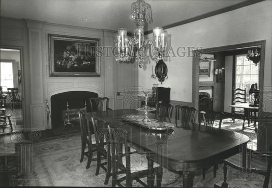 1981 Moody-Warner House dining room in Tuscaloosa, Alabama - Historic Images