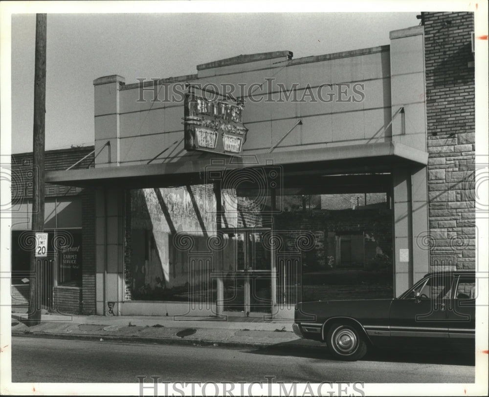 1979, Burned out buildings, downtown Tarrant, Alabama - abna14525 - Historic Images