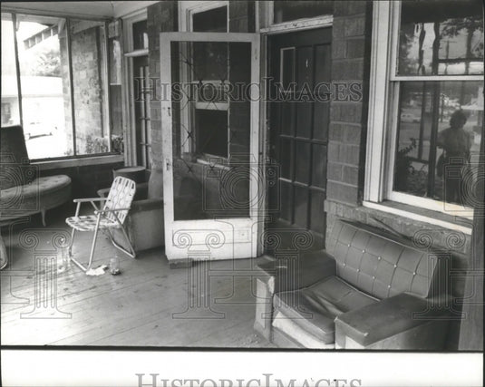 1978, Front porch of boarding house at 1727 Pinson st., Tarrant, AL - Historic Images