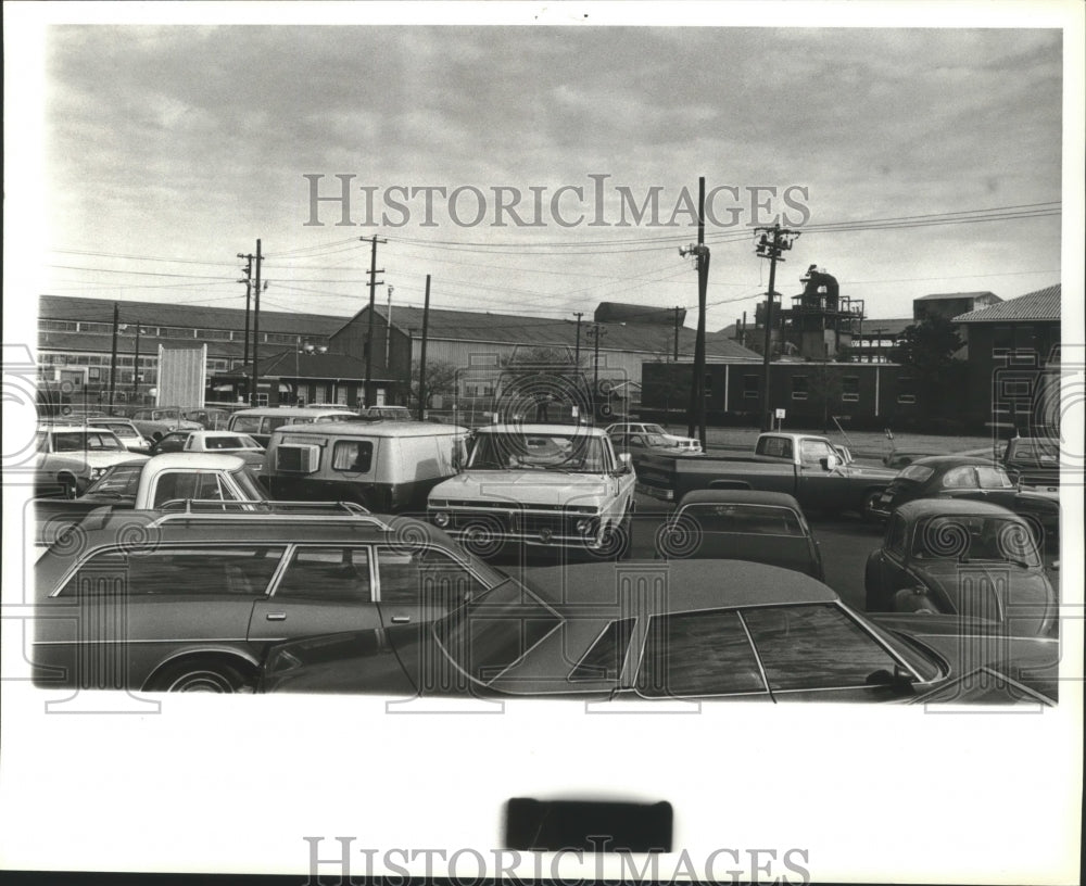 1979 view of Clow Corp. plant from the parking lot, Tarrant, Alabama-Historic Images