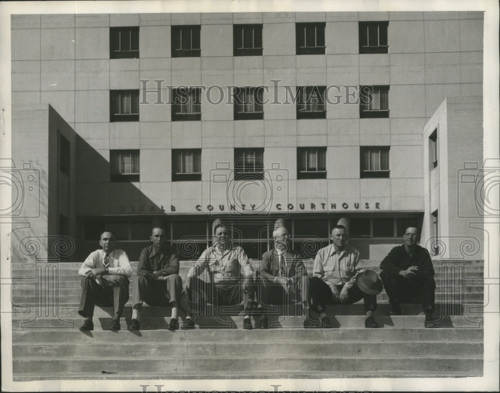 1952, DeKalb County Court Commissioners in Fort Payne, Alabama - Historic Images