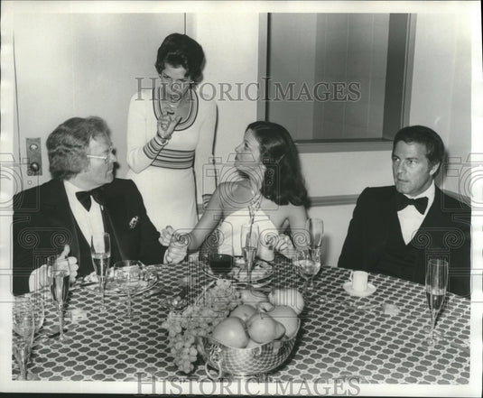 1977, Roone Arledge, Neal Berte, Arledge & Frank Gifford at Gala IV - Historic Images