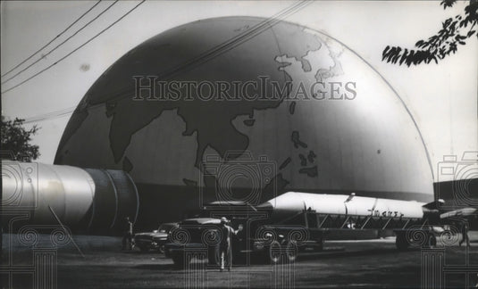 1960, Redstone Missile Placed inside Pentadome, Huntsville, Alabama - Historic Images