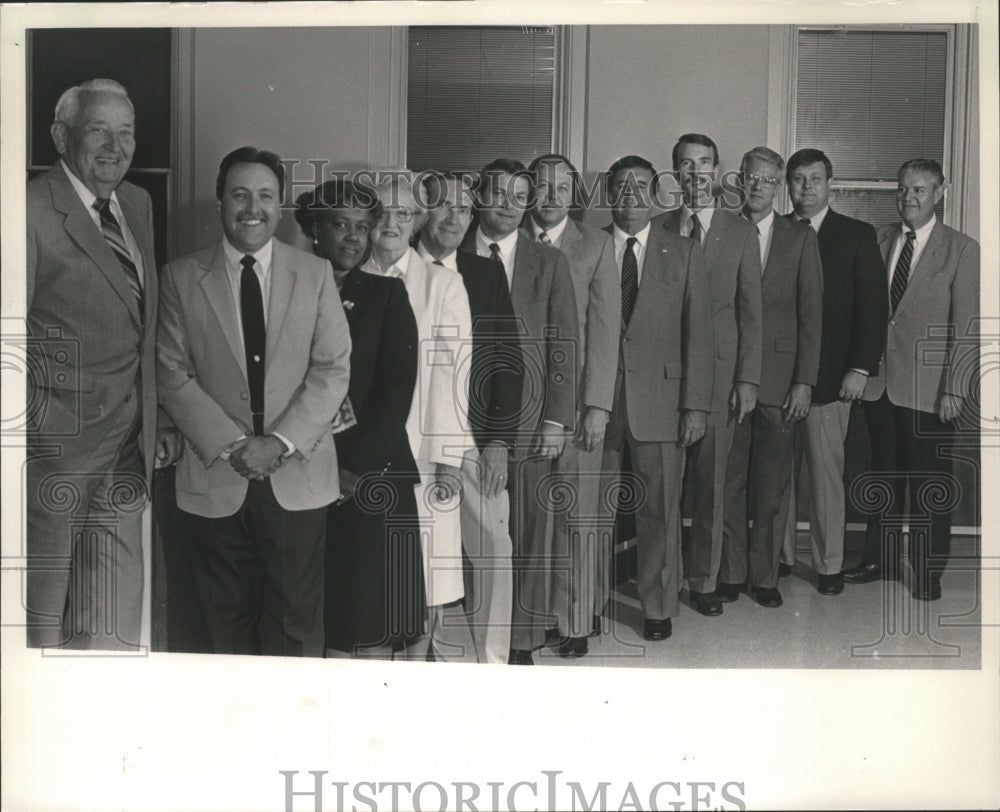 1985 Press Photo Homewood Mayor Robert Waldrop with City Council Members - Historic Images