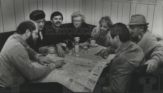 1982 Homewood City Council members gathered for breakfast, Alabama - Historic Images