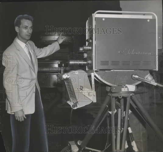 1959, Magic Citian directs TV Show, Al Smith handles "Redstone" act - Historic Images