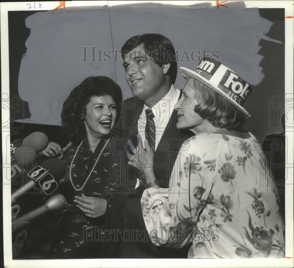 1980 Jim Folsom Jr. wins Senate with wife Marsha;  Aunt Ruby Austin - Historic Images