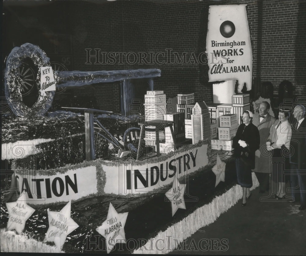 1955 Birmingham Float in Governor James E. Folsom's inaugural parade - Historic Images