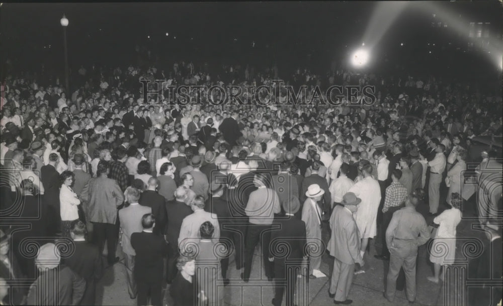 1952 Press Photo Alabama Gubernatorial Candidate James E. Folsom Speaks at Rally - Historic Images