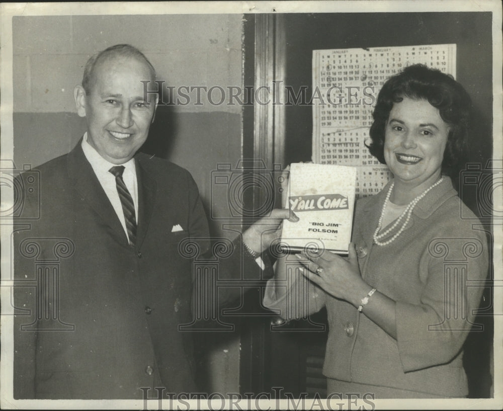 1963 Mrs. James E. Folsom, Wife of Former Governor Poses With Book-Historic Images