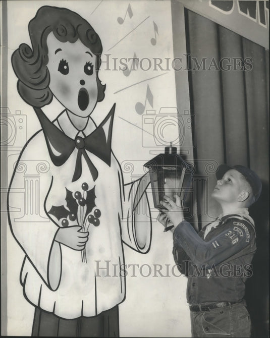 1960, Cub Scout Bob Pugh holds light High in Jefferson County - Historic Images