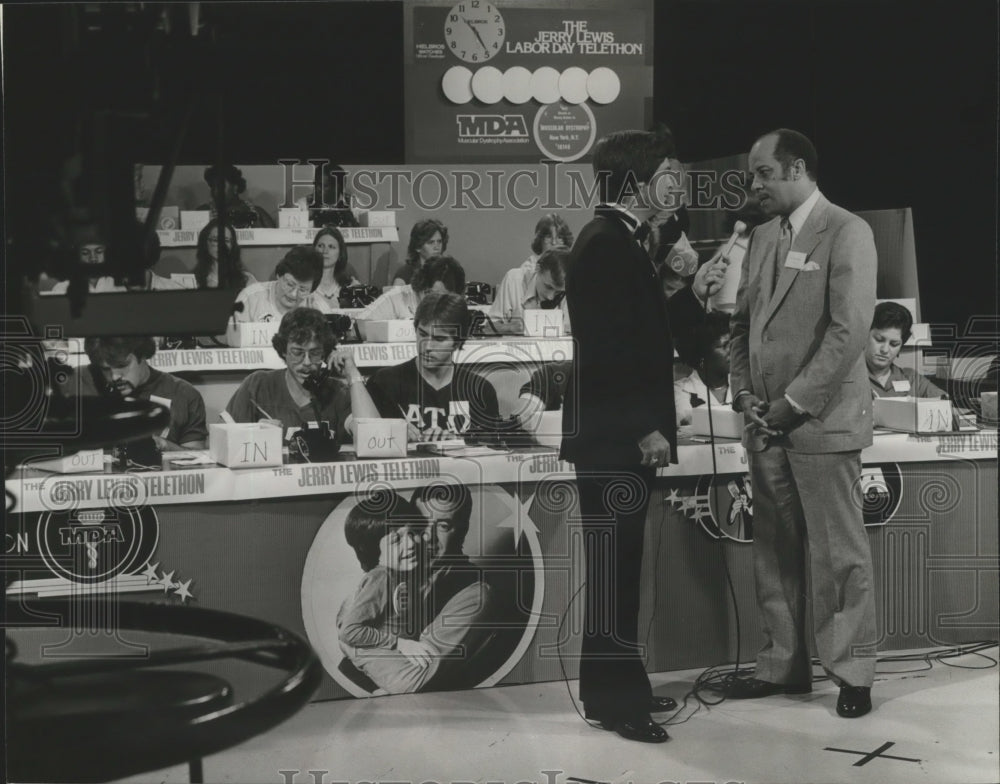 1980, Jerry Lewis Labor Day Telethon, Scott Palmer, Richard Arrington - Historic Images