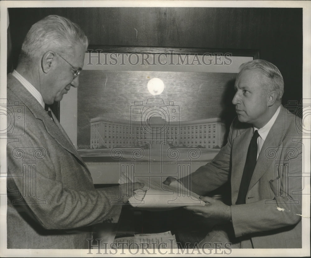 1958 Alabama Governor, Gordon Persons &amp; Contractor Ray M. Lee-Historic Images