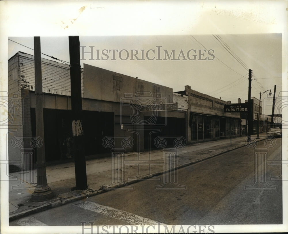 1980 Row of buildings to be demolished in North Birmingham, Alabama - Historic Images