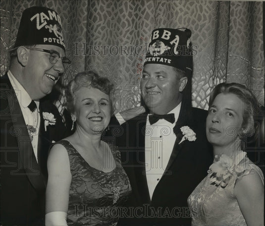 1966 Zamora Temple - Jesse Lanier, J.S. Womack, and Wives, Mobile-Historic Images