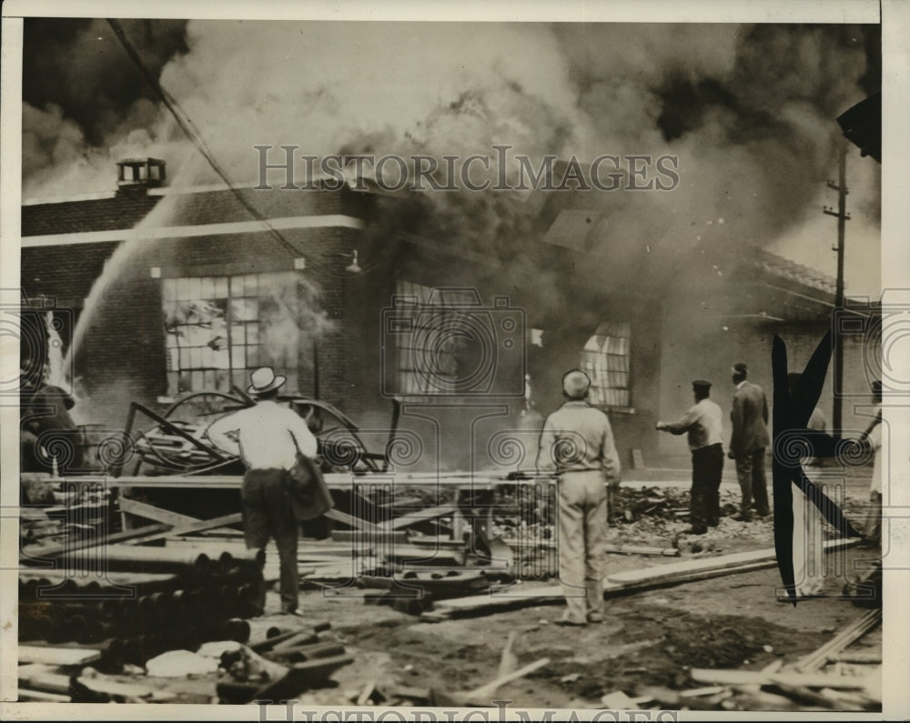 1940, National Guard Armory Fire, Montgomery, Alabama - abna16154 - Historic Images