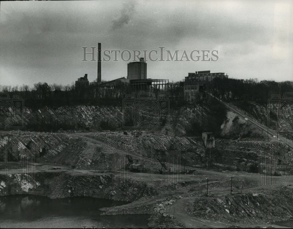 1978 Press Photo Midfield Alabama Alpha Portland Limestone pit, Processing Plant - Historic Images