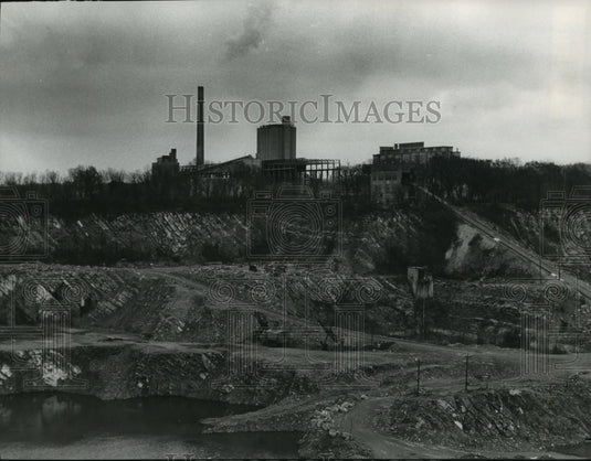 1978 Press Photo Midfield Alabama Alpha Portland Limestone pit, Processing Plant - Historic Images