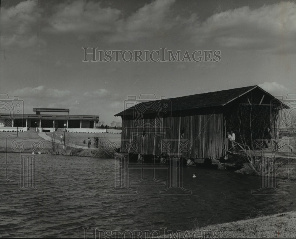 1980 Old Bridge on College Campus, Livingston, Alabama - Historic Images