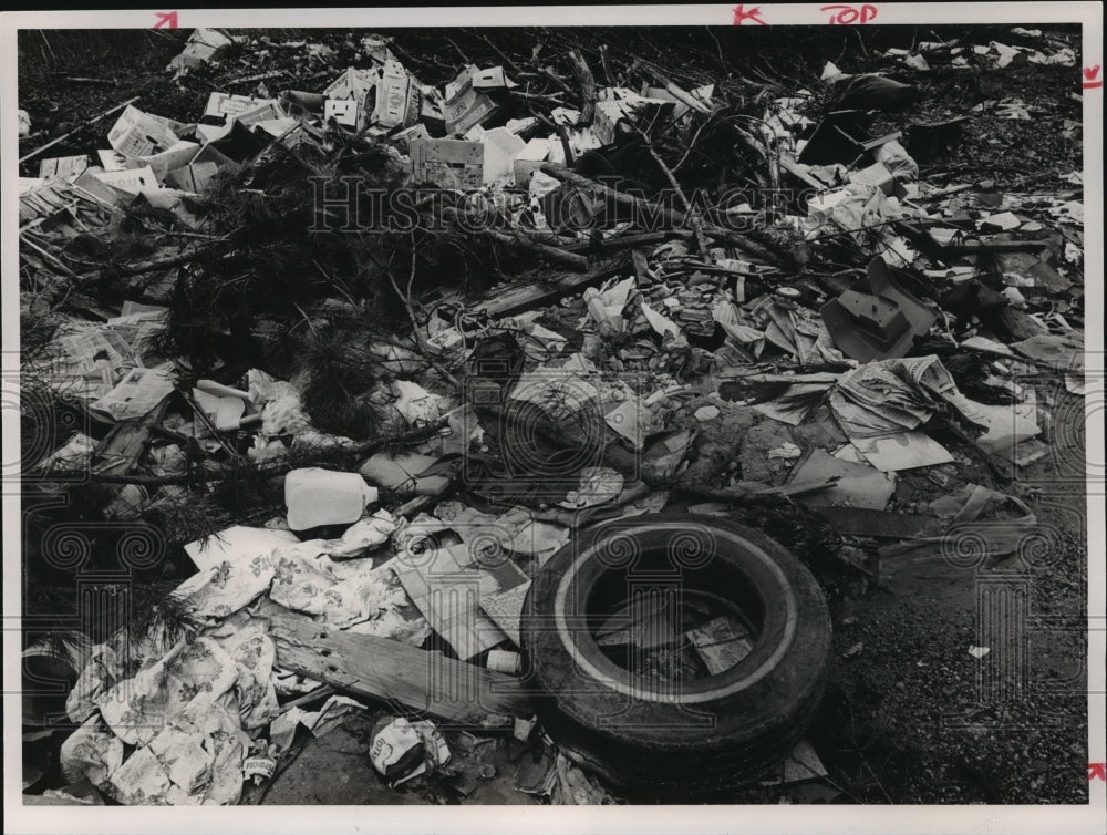 1987 Press Photo Illegal Dump Site Near Leeds, Alabama - abna16300 - Historic Images