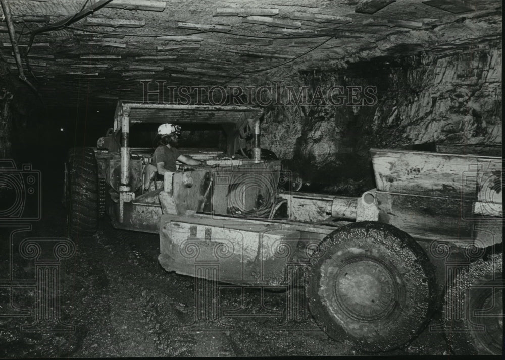 1980 Press Photo Coal Hauler Takes Away Coal in Mine, Alabama - abna16357 - Historic Images