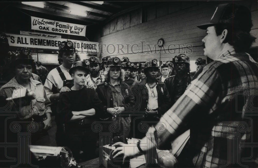 1987, David Anderson, Mine Rescue, Speaks at Mine Family Day, Alabama - Historic Images