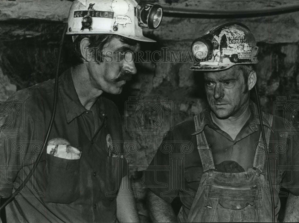 1980, Joe Fields, Carl Early, Work Long Days in Mine in Alabama - Historic Images