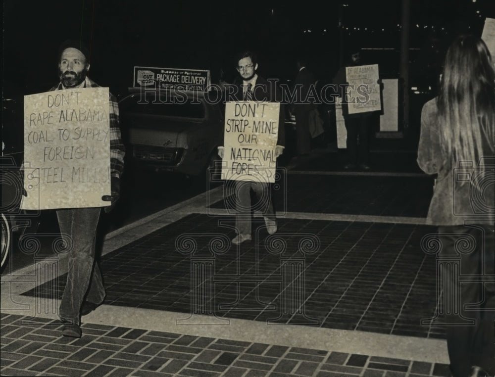 1976, Protesters picketing Kleppe appearance - abna16388 - Historic Images