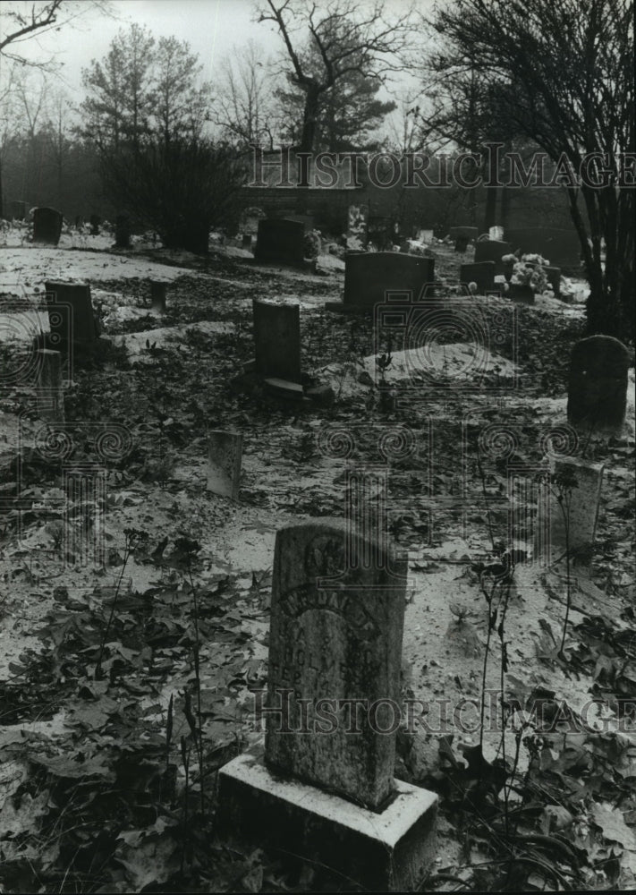 1981 Pine Torch Church cemetery at Bankhead National Forest, Alabama - Historic Images