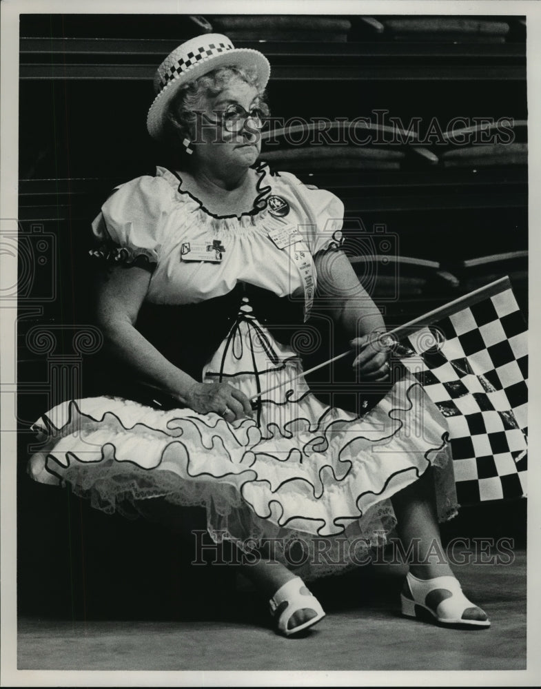 1985 Winnie Maxey, resting at square dance convention, Alabama - Historic Images