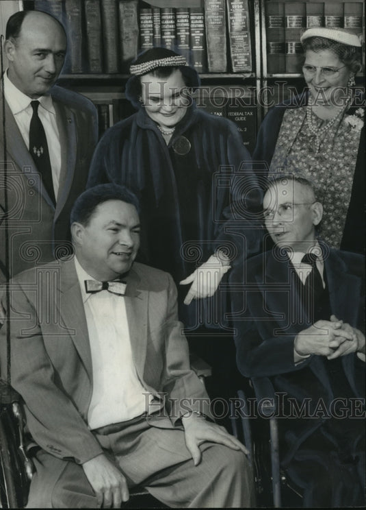 1956, VFW president Luther Patrick & Group, VFW convention, Alabama - Historic Images