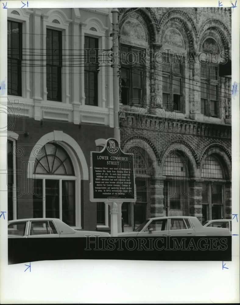 1981, sign showing Historical District, Montgomery, Alabama - Historic Images