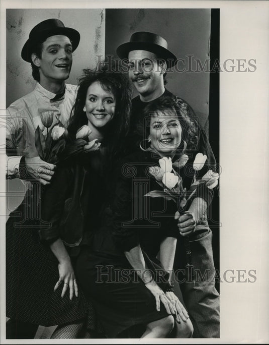 1989, Entertainers sing songs of Jacques Brell at TNT - abna16563 - Historic Images