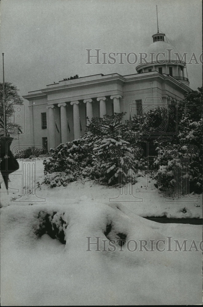 1973 Montgomery, Alabama Capitol Building Now Snow-Covered-Historic Images