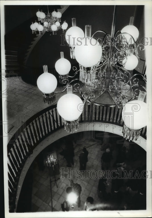 1982, Dual Spiral Staircases in the Rotunda of Old Capitol Building - Historic Images