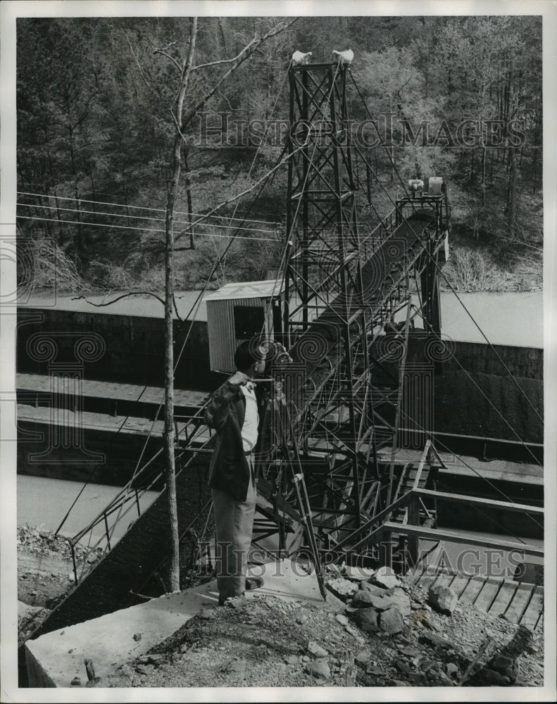 1957 Press Photo Unidentified man at DeBardeleben Coal Mine - abna16812 - Historic Images