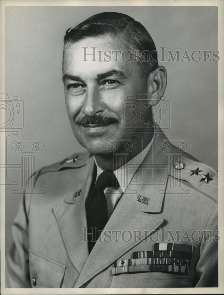 1957 Press Photo Major General J. B. Medaris, Redstone Arsenal, Alabama - Historic Images