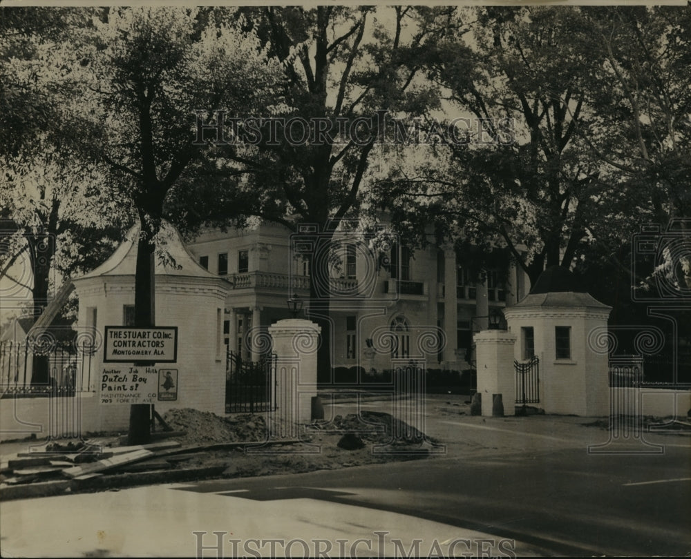 1959 Press Photo Montgomery, Alabama, Governor&#39;s Mansion with Fence - abna17012 - Historic Images