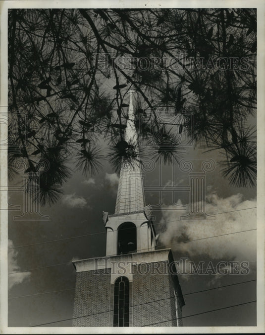 1976, Steeple of Saint Luke's Episcopal Church in Mountain Brook - Historic Images
