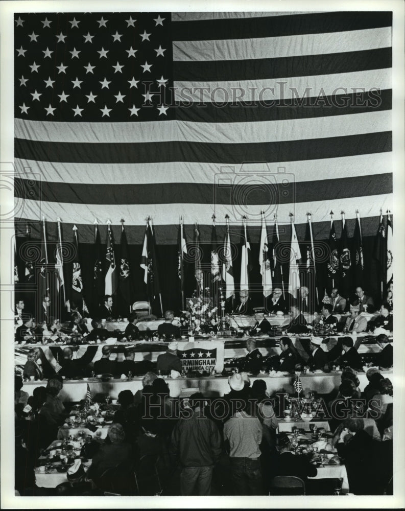 1981 Honorary John D. Marsh, Junior speaking on Veterans Day - Historic Images