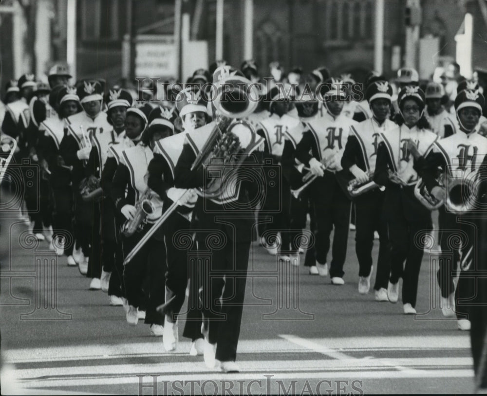 1977 Veterans Day Parade, Marching Band - Historic Images