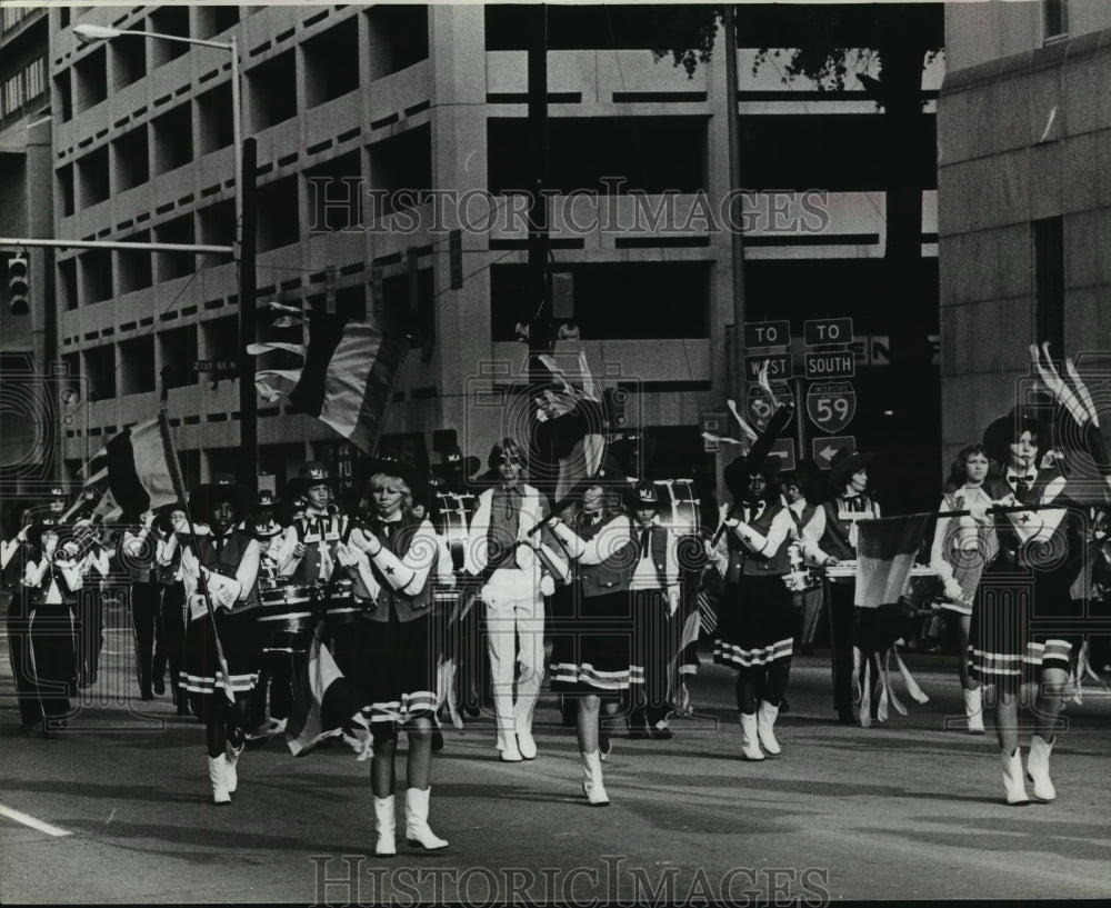1979 Band at 33rd Annual Veteran's Day Parade in Birmingham - Historic Images