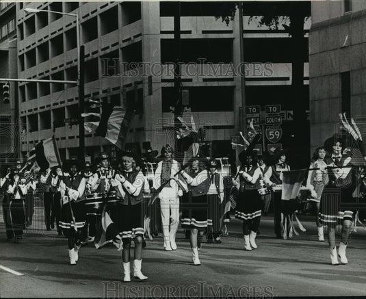 1979 Band at 33rd Annual Veteran's Day Parade in Birmingham - Historic Images