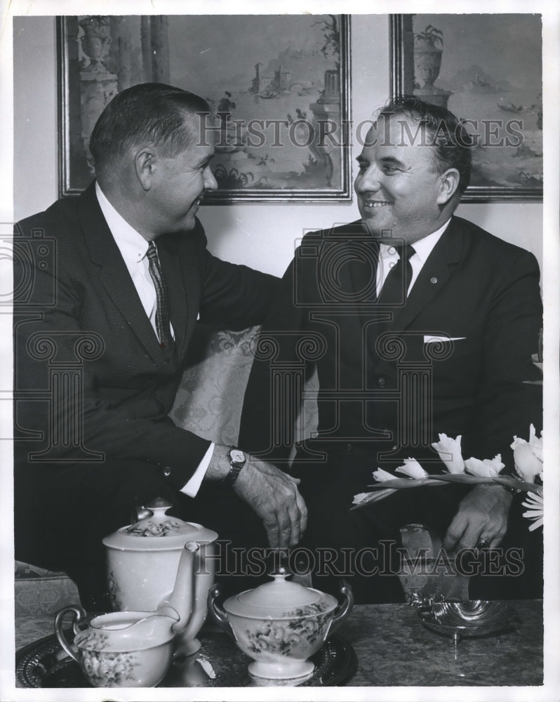 1961 Press Photo Cumberland University - Dr. Ernest Stockton, Dr. Leslie Wright - Historic Images
